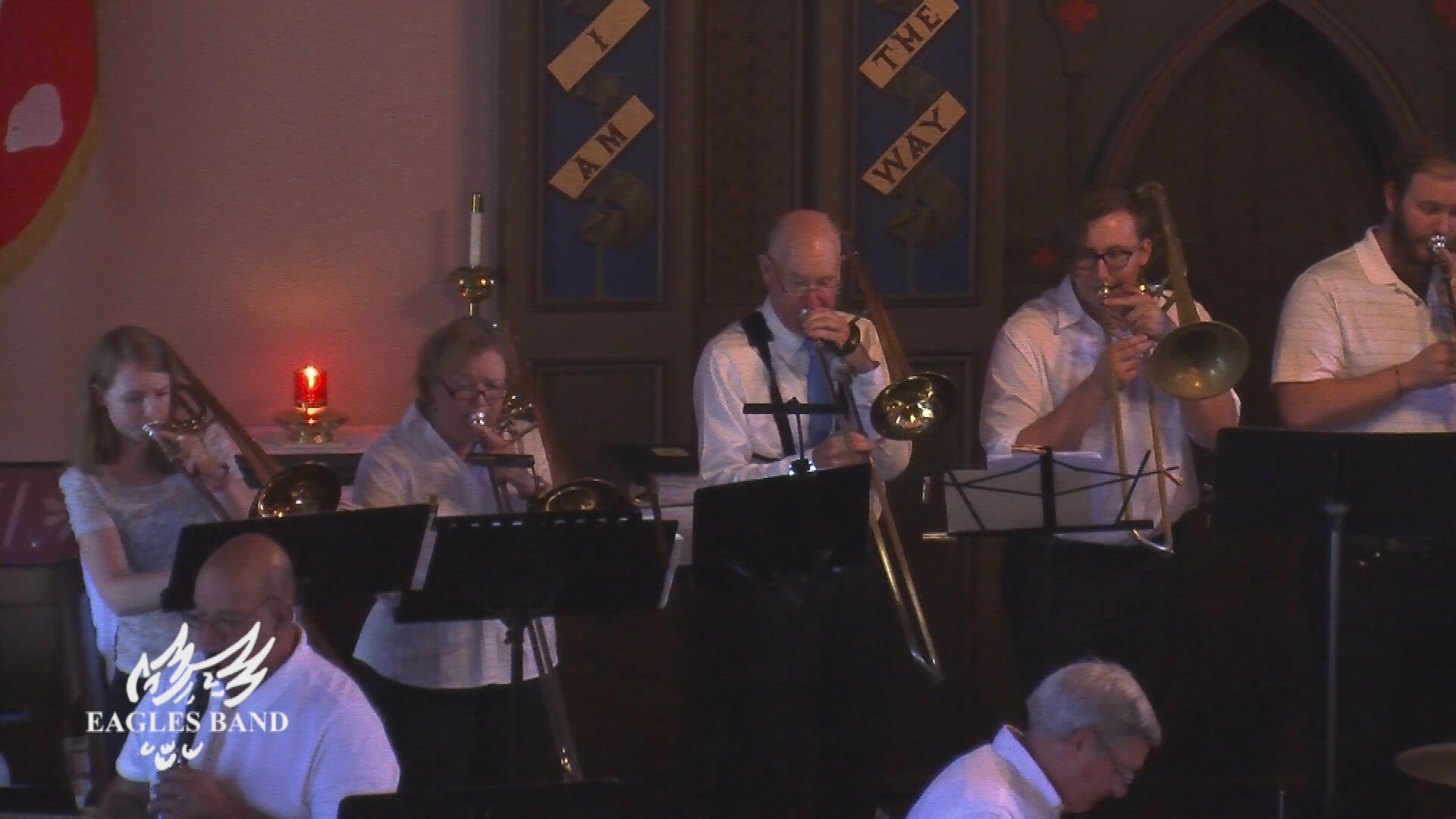 Navigate to The Eagles Trombone Ensemble at Old Stone Church - Gae Eflinbein Concert Series