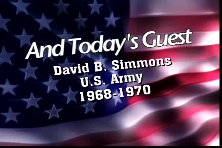 'The Veterans' Forum' with Bob Stevens  Guest: David Simmons