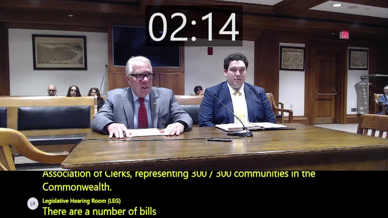 MA Joint Committee on Election Laws - June 17, 2025