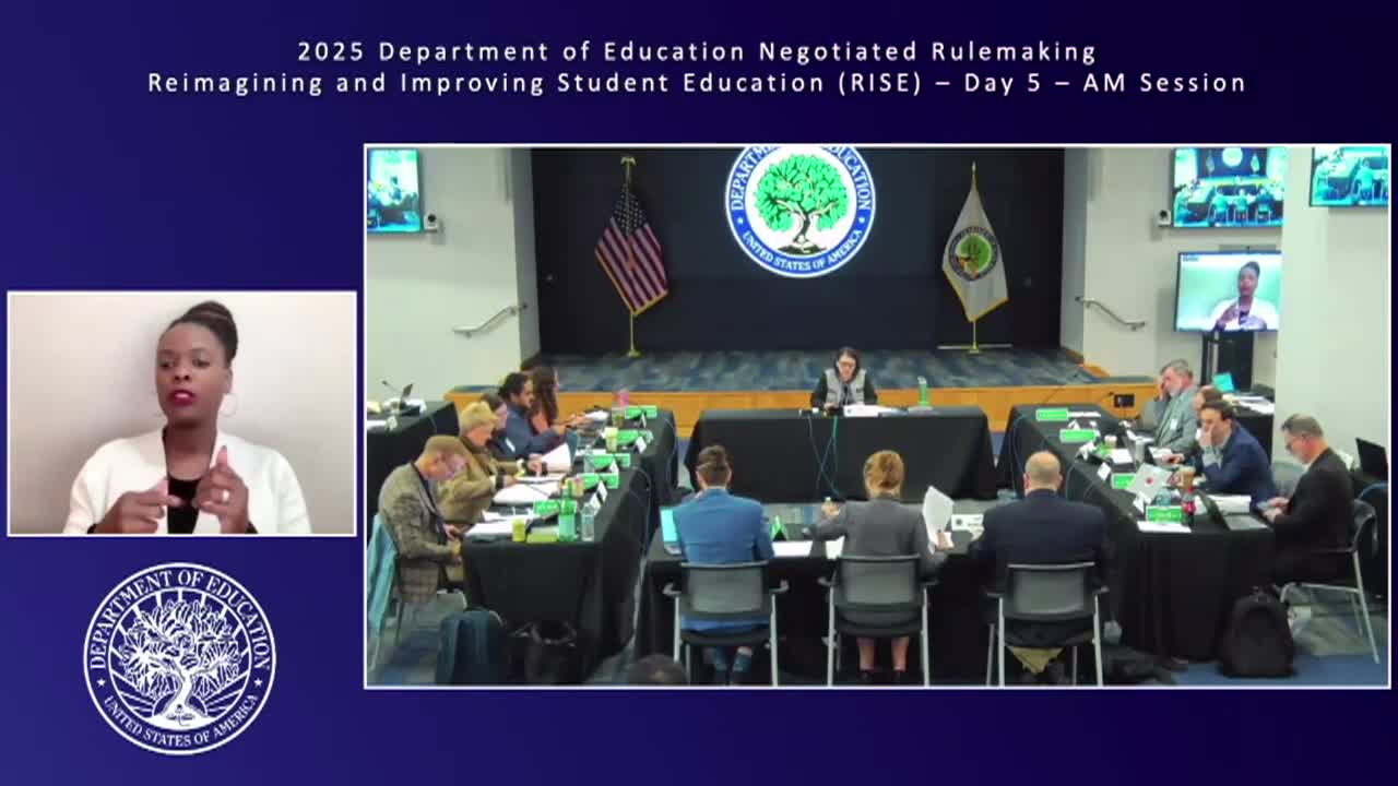 Reimagining and Improving Student Education (RISE) Committee Negotiated Rulemaking