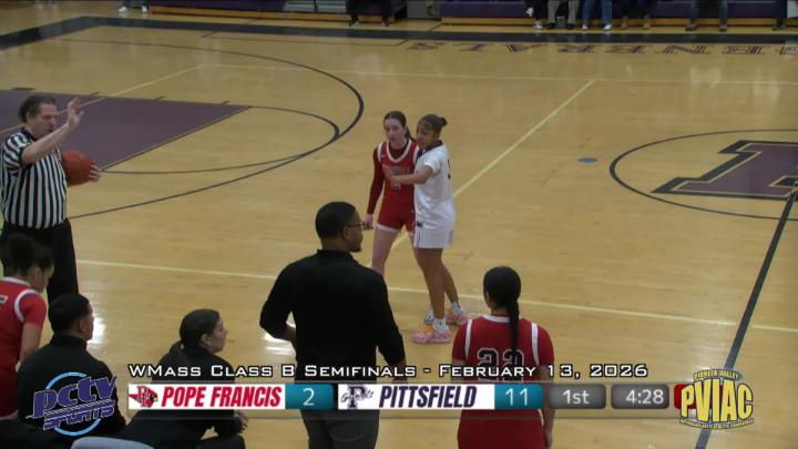 Thumbnail image for High School Girls Basketball WMass Class B Semifinal -  (5) Pope Francis vs. (1) PHS - 2/13/26